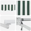 vidaXL Toldo Verde e Branco 300 x 250 x 165 cm Poli&eacute;ster