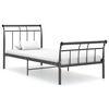 vidaXL Estrutura de cama 90x200 cm metal preto