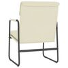vidaXL Cadeira lounge 55x64x80 cm couro artificial cor creme