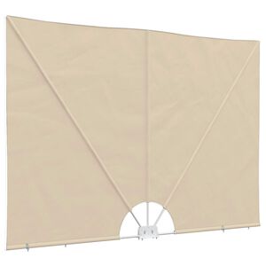 vidaXL Toldo lateral dobr&aacute;vel para terra&ccedil;o 240x160 cm creme