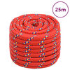 vidaXL Corda de barco 20 mm 25 m polipropileno vermelho