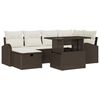 vidaXL Conjunto de Sof&aacute; de Jardim 7 pcs Castanho Rattan Sint&eacute;tico