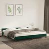 vidaXL Estrutura de cama sem colch&atilde;o 200x200 cm veludo verde-escuro