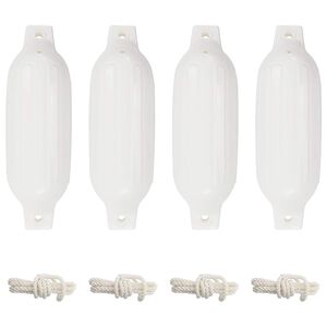 vidaXL Para-choques para barco 4 pcs &Oslash; 11x40 cm PVC branco