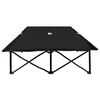 vidaXL Espregui&ccedil;adeira/cama dobr&aacute;vel para 2 pessoas a&ccedil;o preto