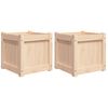 vidaXL Vasos/floreiras de jardim 2 pcs madeira de pinho maci&ccedil;a