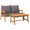 vidaXL 2 unid. Conjunto bistro Madeira S&oacute;lida de Ac&aacute;cia &Oacute;leo Natural