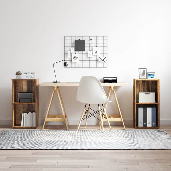 vidaXL Conjunto de m&oacute;vel de TV 2 pcs Madeira Antiga 37 x 35 x 72 cm