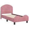 vidaXL Estrutura de Cama para Crian&ccedil;a com Cabeceira Rosa 70 x 140 cm
