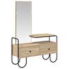vidaXL Mesa de vestir com gaveta Carvalho Sonoma 100 x 36,5 x 136 cm