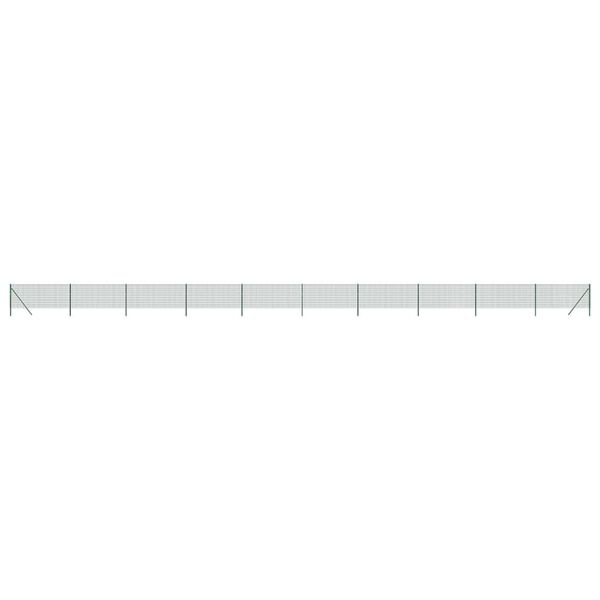 vidaXL Cerca de malha de arame 0,8x25 m aço galvanizado verde