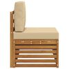 vidaXL Sof&aacute; de canto externo com almofada Natural 91 x 63 x 73 cm