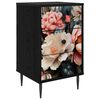 vidaXL Arm&aacute;rio de Cabeceira BORNE Carvalho Preto 36 x 33 x 61 cm