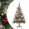 vidaXL &Aacute;rvore de Natal Artificial Verde e branco 120 cm
