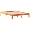vidaXL Cama com estante sem colch&atilde;o 135x190 cm pinho maci&ccedil;o