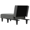 vidaXL Chaise longue tecido cinzento-escuro