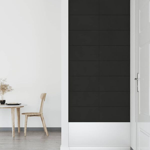 vidaXL Painel de parede 12 pcs 60x30 cm veludo 2,16 m&sup2; preto
