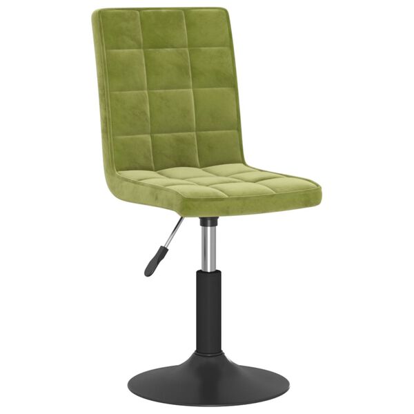 vidaXL Cadeiras de jantar girat&oacute;rias 2 pcs veludo verde-claro