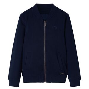 Sweatshirt para crian&ccedil;a com fecho azul-marinho 92