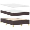 vidaXL Cama Box Spring LED Marrom Escuro 120 x 190 cm tecido