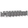 vidaXL Conjunto de Jantar para Jardim com Almofadas 17 unid. PP
