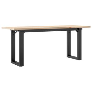vidaXL Mesa de centro estrutura em O 110x40x45cm pinho e a&ccedil;o