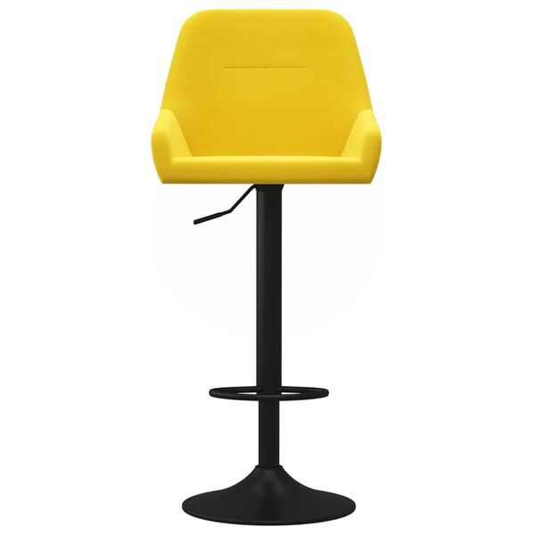 vidaXL Bancos de bar 2 pcs veludo amarelo mostarda