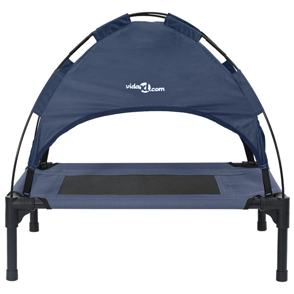 vidaXL Cama para Cachorro Manual Azul Marinho 76 x 62 x 70,5 cm A&ccedil;o