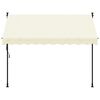 vidaXL Toldo retr&aacute;til 250x150 cm tecido e a&ccedil;o cor creme