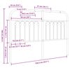 vidaXL Cabeceira de substitui&ccedil;&atilde;o 135 cm metal branco