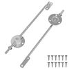 vidaXL Hinge de suporte de tampa 2 pcs Prateado 194 x 36 x 18 mm Ferro