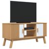 vidaXL M&oacute;vel de TV OLDEN 114x43x57cm pinho maci&ccedil;o branco e castanho