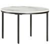 vidaXL Mesa de centro &Oslash;65 cm m&aacute;rmore genu&iacute;na maci&ccedil;a branco e preto