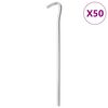 vidaXL Estacas para tenda 50 pcs 23 cm &Oslash;7 mm a&ccedil;o galvanizado