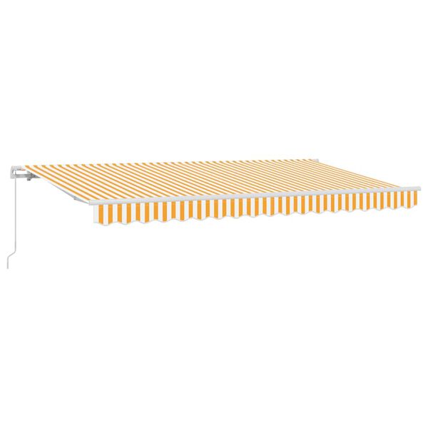 vidaXL Toldo Retr&aacute;til Manual Amarelo 350 x 200 cm tecido