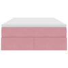 vidaXL Cama com arruma&ccedil;&atilde;o e colch&atilde;o Rosa 120 x 190 cm Veludo
