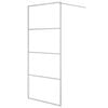 vidaXL Divis&oacute;ria de chuveiro prateado 90x195 cm vidro ESG transparente