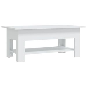 vidaXL Mesa de centro 102x55x42 cm aglomerado branco