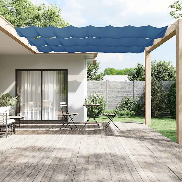 vidaXL Toldo vertical 140x800 cm tecido oxford azul