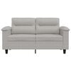 vidaXL Sof&aacute; de 2 lugares 120 cm tecido de microfibra cinzento-claro