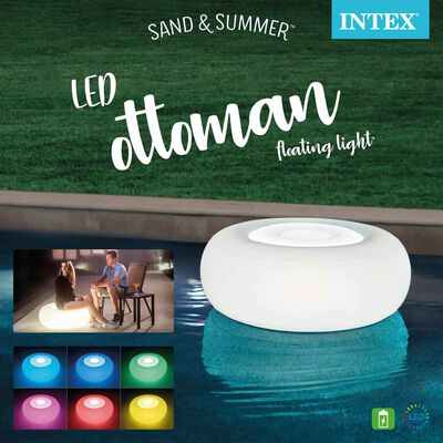Intex Otomana com luzes LED 86x33 cm