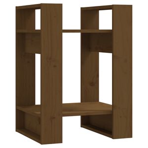 vidaXL Estante/divis&oacute;ria 41x35x57 cm pinho maci&ccedil;o castanho mel