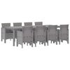 vidaXL Conjunto de Jantar para Jardim 9 pcs Branco Polipropileno