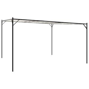 vidaXL Gazebo 4x4 m 180 g/m&sup2; tecido e a&ccedil;o branco