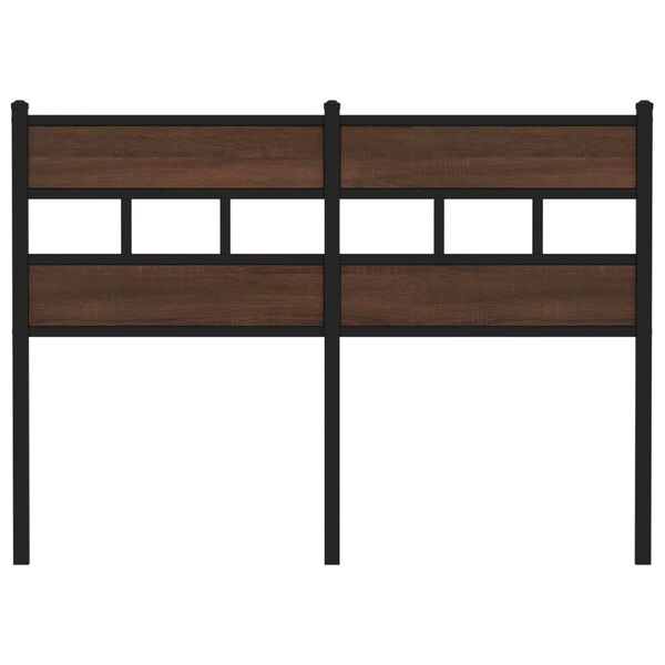 vidaXL Cabeceira de substitui&ccedil;&atilde;o 120cm derivados madeira/a&ccedil;o carvalho castanho