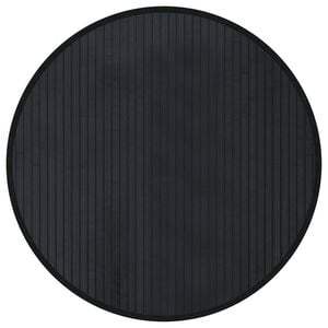 vidaXL Tapete redondo 60 cm bambu preto