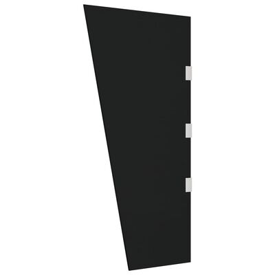 vidaXL Painel lateral p/ toldo porta 2 pcs vidro temperado preto