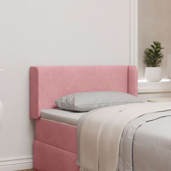 vidaXL Orelha de Cabeceira Rosa 40,5 x 40,5 x 4 cm Veludo