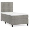 vidaXL Cama com molas/colch&atilde;o 80x200 cm veludo cinza-claro