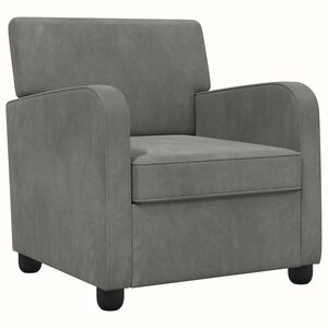 vidaXL poltrona Cinzento-Escuro Veludo